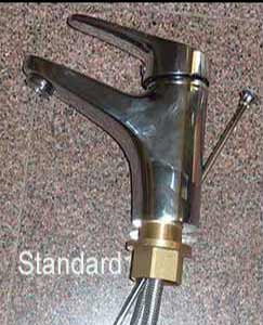 watermark sense lav faucet lever handles aged