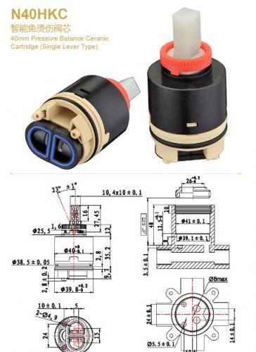 Anti scald cartridge with pressure balance valve